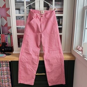 Vintage Pink Striped Women's Flare Jeans